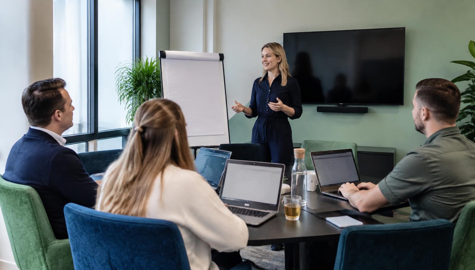 Medewerkers leren tijdens een praktische training werken met AI en ChatGPT